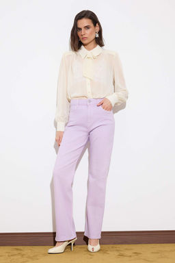 Limited Edition Lila Yuksek Bel Straight Jeans TWOSS26JE00241 - Trendyolmilla фото 2