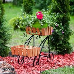 Подставка для цветов 59-412 на 2 цветка - Фабрика интерьерной ковки фото 4