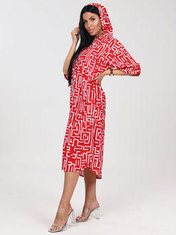 5116 ПЛАТЬЕ ЖЕНСКОЕ (Красный с белым) - А-дина фото 4