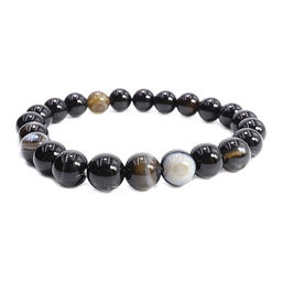 Браслет из камня Черный агат хранит и приумножает достаток в семье