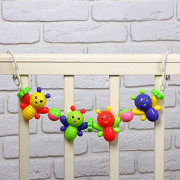 Растяжка на коляску/кроватку Веселые бабочки, 4 игрушки, Крошка Я  фото 7