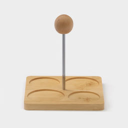 Набор для специй BellaTenero, 5 предметов: солонка, перечница, 2 соусника, на бамбуковой подставке, фарфор, белый  фото 9