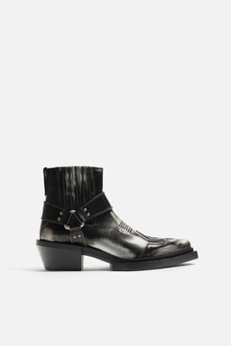 LEATHER COWBOY BOOTS - Zara фото 5