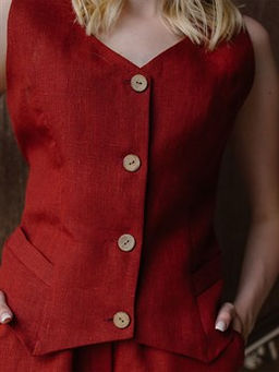 .жилет лен 60%, вискоза 40% - Волтри фото 3