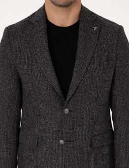 Siyah Slim Fit Ceket - Cacharel фото 7