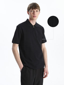 Polo Yaka K?sa Kollu Erkek Dokulu Ti??rt
