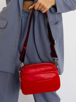 LACCOMA сумка TH941-красный натуральная кожа полиэстр  фото 4