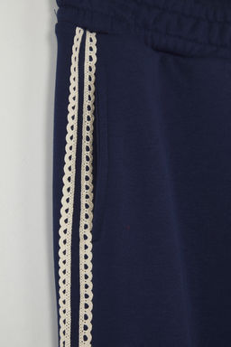 Lacivert Wide Leg/Genis Paca Brode Serit Detayl? Kal?n Orme Esofman Alt? TWOAW26EA00002