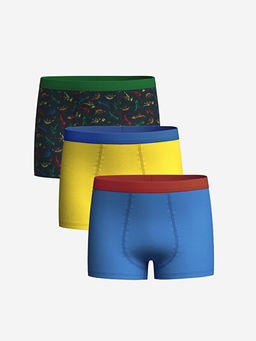 Bask?l? Erkek ?ocuk Boxer 3l?