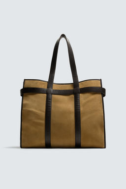 LEATHER TOTE BAG - Zara фото 4