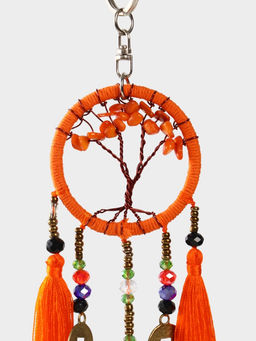 Брелок ловец снов «Древо», 19 см, оранжевый