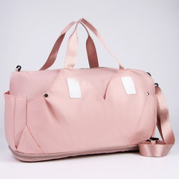 Сумка спортивная на молнии с увеличением, 4 наружных кармана, цвет розовый - Nazamok фото 5