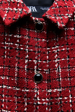 STRUCTURED JACKET WITH SHOULDER PADS - Zara фото 7