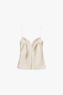 SWEETHEART NECKLINE SATIN TOP
