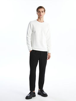 Bisiklet Yaka Uzun Kollu Erkek Sweatshirt