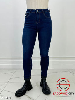 Джинсы с высокой посадкой с начёсом - Bruno фото 2