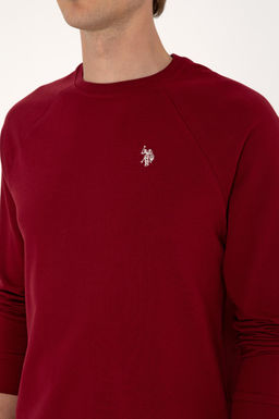 Erkek Bordo Basic Sweatshirt Sepette S_rpriz _ndirim - U.s. polo assn фото 7