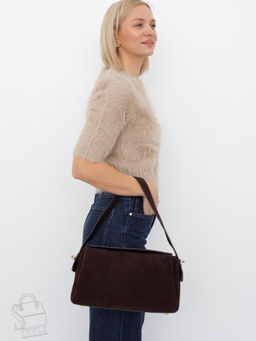 Сумка женская кожаная 1103M coffee Polina&Eiterou