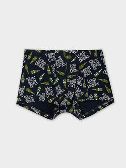 Цена за 2 штуки! Трусы мужские боксеры синие с принтом в виде шампанского - Mark formelle фото 4