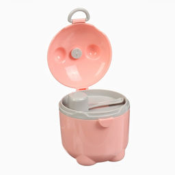 Контейнер для детского питания Мишка 1, 250 мл, розовый