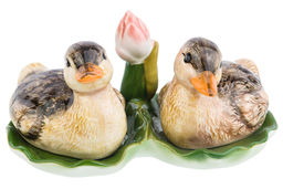 Набор для специй 3 пр. 40 мл 14*10*7 см "Уточки", солонка, перечница, подставка