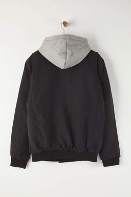 Siyah Regular Fit Orme Kapusonlu Unisex K?sl?k Mont TMNAW26MO00015 - Trendyolmilla фото 11