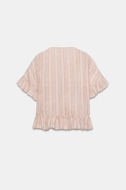 BLUSA RAYAS VOLANTES / rayas - Zara фото 8