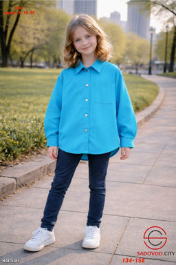 Рубашка для девочки из хлопка - Bruno фото 2