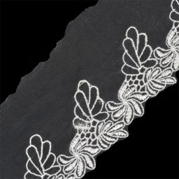 Кружево на сетке арт.TBY F5168C шир.80мм цв.белый уп.13,71м