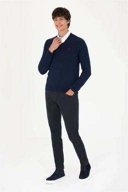 U. S. Polo Assn Мужской темно-синий базовый свитер - U.s.polo assn фото 5