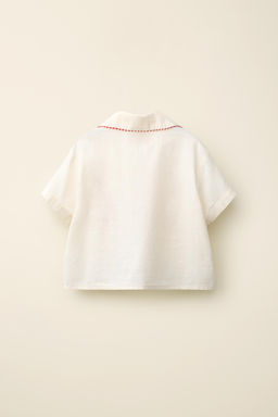 CAMISA BORDADOS CREATED BY CARAMEL LONDON X ZARA / Vainilla  фото 2