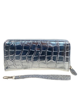 Женское портмоне из искусственной кожи, цвет серебро