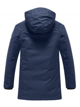 Парка зимняя мужская с капюшоном темно-синего цвета 9533-1TS - Valianly фото 4
