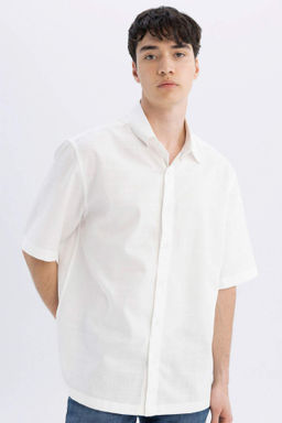 Relax Fit Tensel K?sa Kollu Gomlek - Defacto фото 2