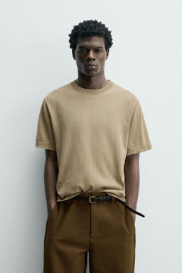 CAMISETA PUNTO LIGERO ALGOD?N / Piedra - Zara фото 2