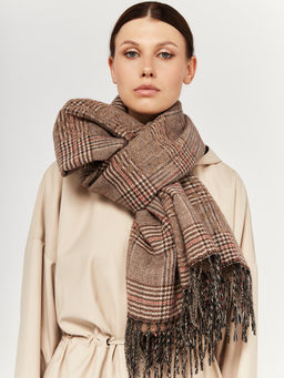 в составе ШЕРСТЬ и КАШЕМИР Большой, мягкий, теплый однотонный двусторонний палантин. - Tantino фото 3