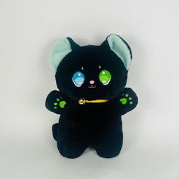 Мягкая игрушка Котенок разноглазый с колокольчиком 48 см