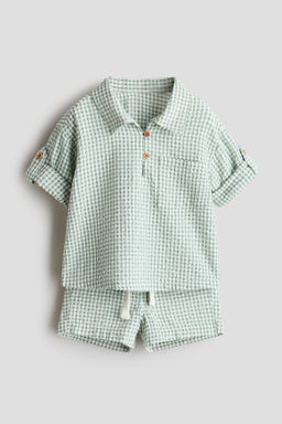 Conjunto de 2 piezas en sirsaca de algod?n
