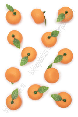 Муляж декоративный мандарин с листиком, SF-1238 (30 шт)