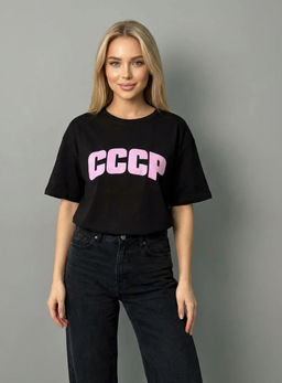 K13331 Футболка (плотный хлопок) ЧЕРНЫЙ_01