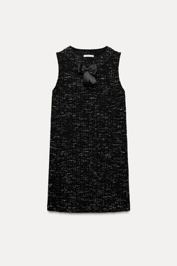 SHORT TEXTURED DRESS WITH TIE - Zara фото 4