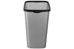 Ведро для мусора с фиксатором 9 л 23,5*19,2*29 см Тандем сер.металлик/черный (модель 841158) - Elan gallery фото 10