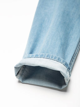 *CONTE Легкие джинсовые eco-friendly брюки CON-140 bleach blue - Conte elegant фото 10