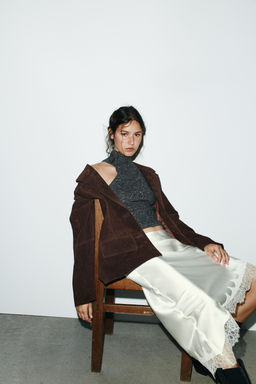 OVERSIZE SUEDE LEATHER BLAZER