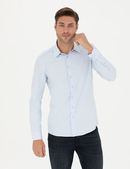 Mavi Slim Fit Uzun Kollu G_mlek
