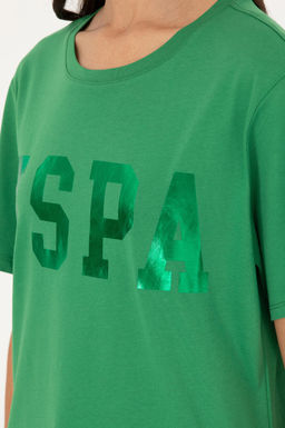 Женская зеленая базовая футболка - U.s. polo assn фото 7