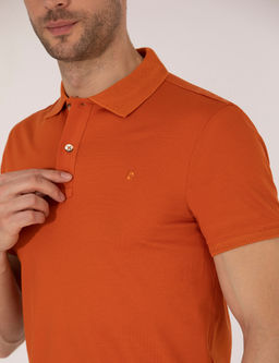 Kahverengi Regular Fit Polo Yaka Merserize Ti__rt