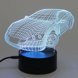 Цена за 2 шт. Светильник ночник "3D-Тачка" на пластиковой подставке, с включателем USB