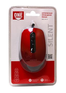 Мышь Smartbuy 265-R "ONE" красная, USB, беззвучная