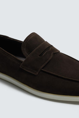 MOCAS?N PIEL CASUAL / Marr?n - Zara фото 3